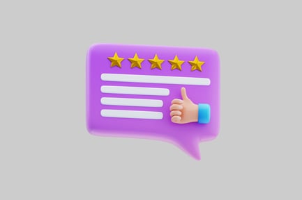 Preview: Review speech bubble thumbs up