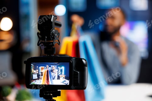 Preview: Camera capturing shopping haul footage