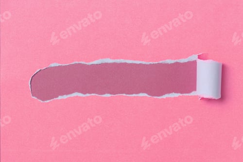 Preview: Pink pastel color torn paper