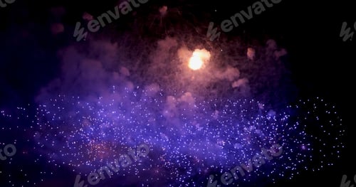 Preview: Colorful Firework celebrate anniversary happy new year 2026, 4th of july holiday festival.