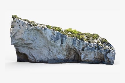 Preview: Detailed Mediterranean Coastal Cliff with Vegetation
