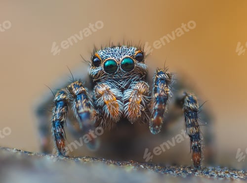 Preview: A Close-up picture of a Jumping Spider portrait Captured in Nature