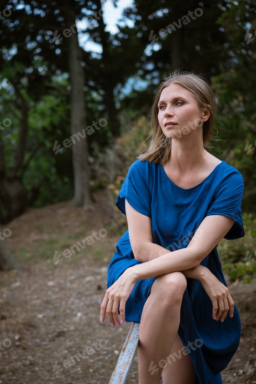 Preview: Portrait of a woman on the background of nature