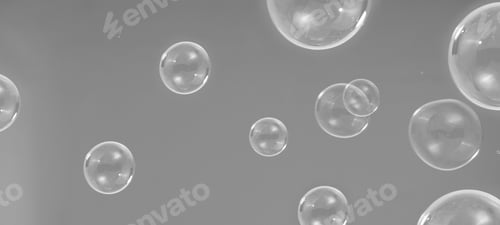 Preview: Shampoo bubbles floating like flying in the air by wind blow