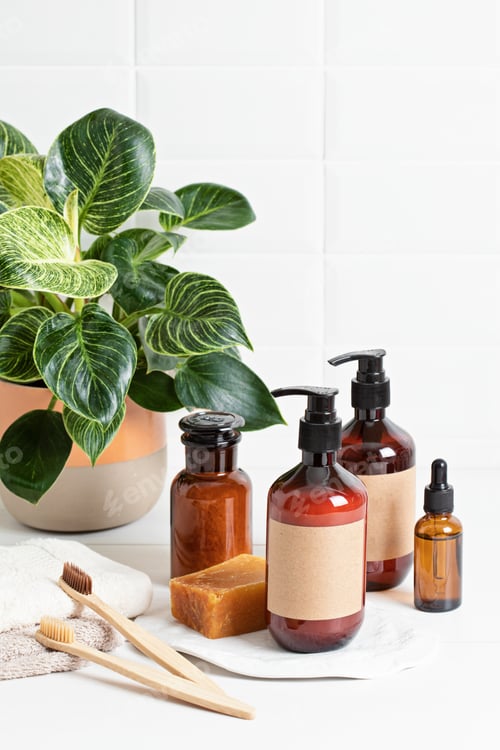 Preview: Bathroom styling and organization. Organic lifestyle and skin care products