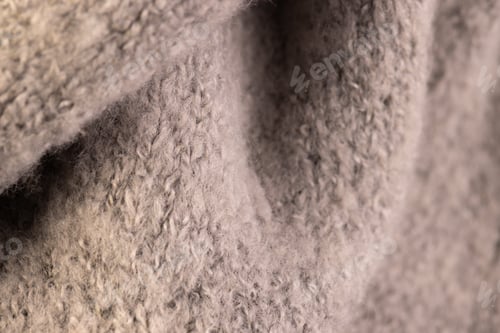 Preview: Micro close up of grey fluffy fabric with copy space