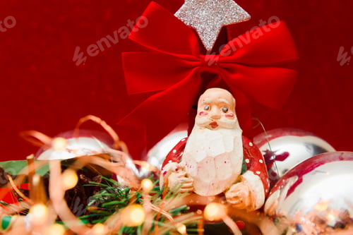 Preview: postcard with christmas decoration