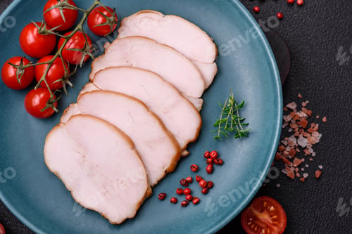 Preview: Delicious smoked pork or chicken meat with salt, spices and herbs