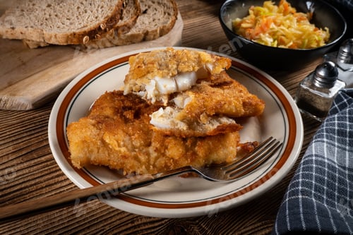 Preview: Fried cod fillet.