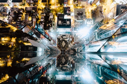 Preview: High angle shot of the skyscrapers and the streets of New York City, United States