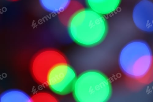 Preview: Blurred view of beautiful colorful lights. Bokeh effect