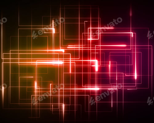 Preview: Background Of Multiple Orange And Pink Geometric Lights