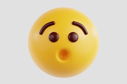 Preview: 3D Shocked Face Emoji