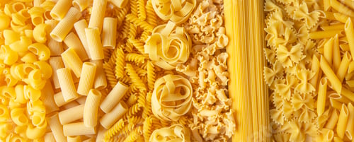 Preview: Composition with different tasty uncooked pasta - Italian pasta wallpaper
