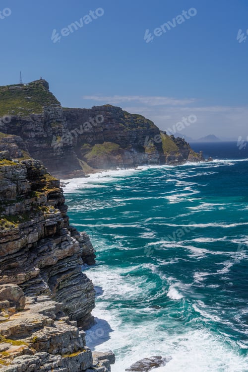 Preview: Rough ocean and rocks at Cape of Good Hope