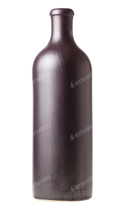 Preview: black ceramic bottle isolated on white