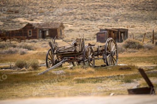 Preview: Abandoned carts in Bodie ghost town, Bodie National Park, California, USA