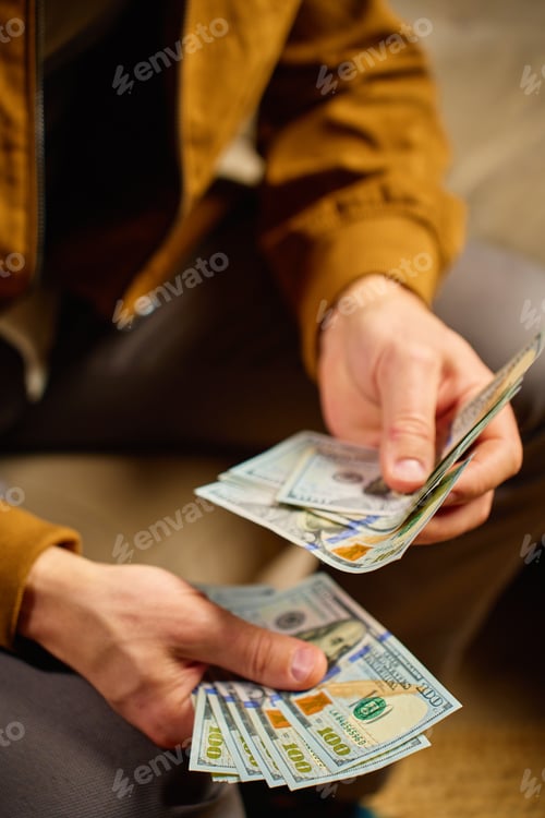 Preview: Person counting US dollar bills