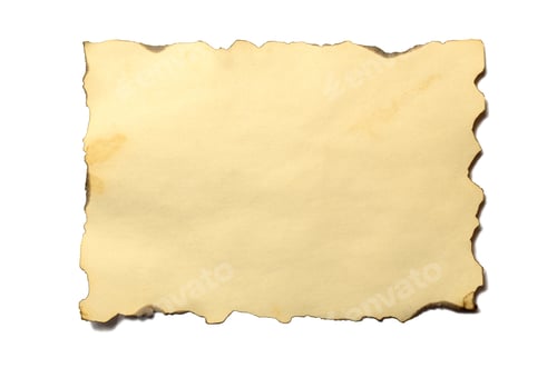 Preview: Burnt Edge Parchment Paper on White Background