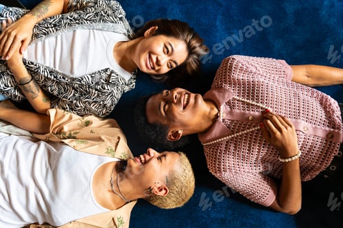 Preview: Group of friends bonding at home, LGBTQ and diversity concepts