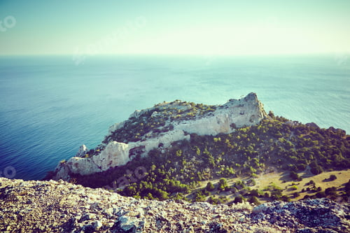 Preview: Mountains and sea at sunset. Crimea landscape