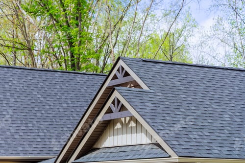 Preview: Roofing shingles cover roof of a newly constructed house