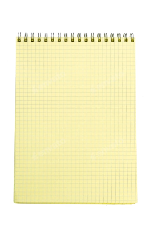 Preview: Open blank notebook isolated on white background