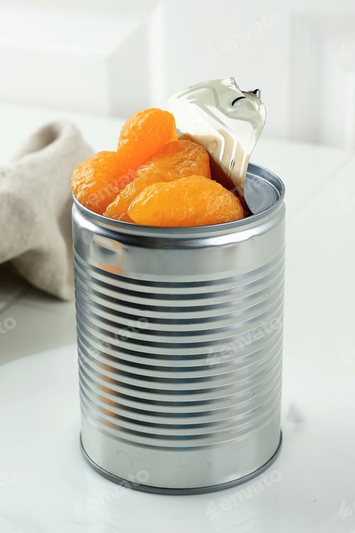 Preview: Closeup of an Opened Can of Mandarin Oranges