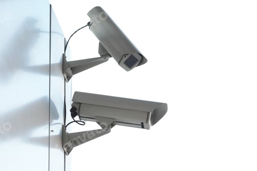 Preview: Silhouette of security cctv camera.