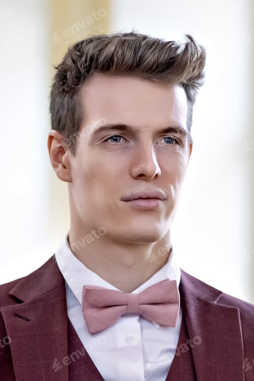 Preview: A young man groom after the registration of the wedding. Love. The wedding day.