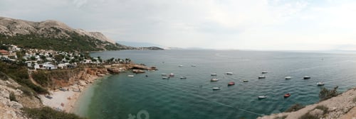 Preview: Aerial view bay of Stara Baska , Croatia