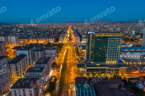 Preview: Aerial Night View City