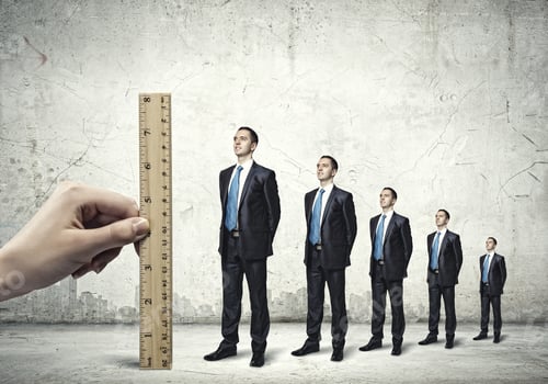 Preview: Successful Confident Businessmen Standing In Line. Progress In Career