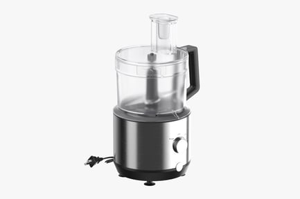 Preview: Stainless Steel Food Processor with Clear Container