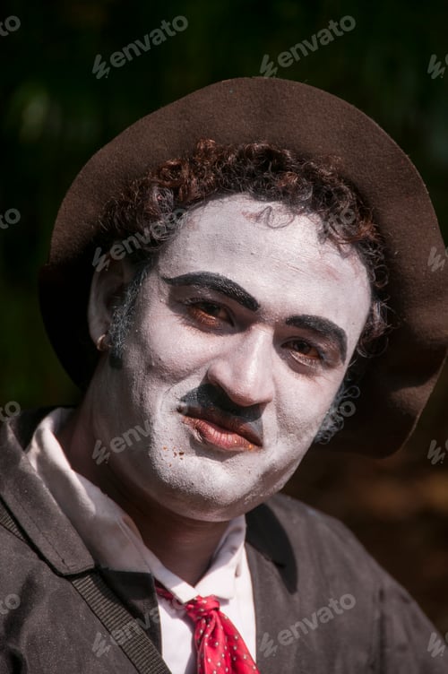 Preview: Portrait of impersonator as a joker, India.