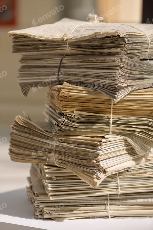 Preview: Stack of old newspapers