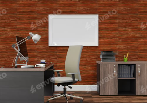 Preview: Computer, desk, and chair in an office setting