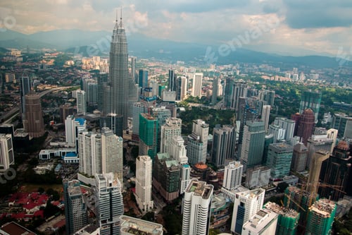 Preview: Kuala Lumpur city skyline aerial view