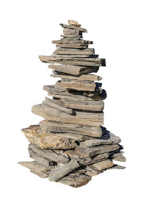 Preview: rock isolated on white background