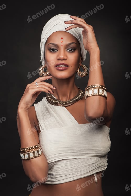 Preview: Portrait Of Egypt Woman On Dark Background