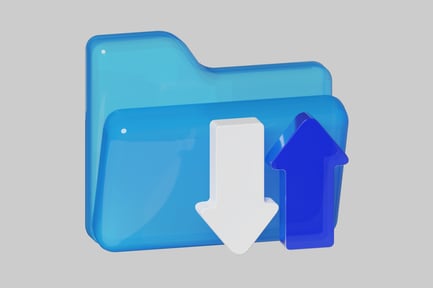 Preview: Data transfer folder arrows icon