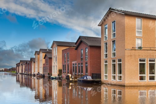 Preview: Modern Middle Class Houses along a Canal