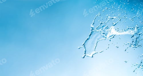 Preview: Water splashes with copy space