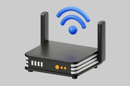 Preview: Wireless Router with Wi-Fi Symbol