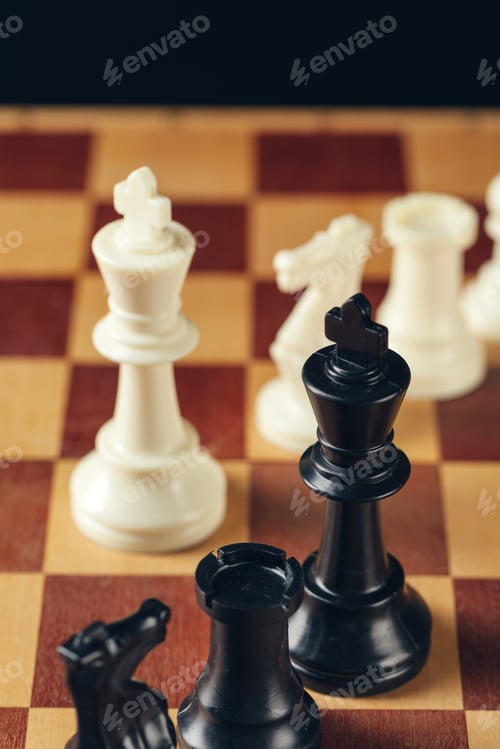 Preview: chess on board business concept. creative photo