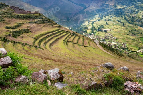 Preview: Inca terraces of Qantus Raqay - Sacred Valley of the Incas - Peru