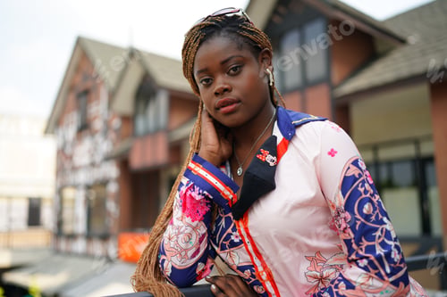 Preview: Young African American woman posing