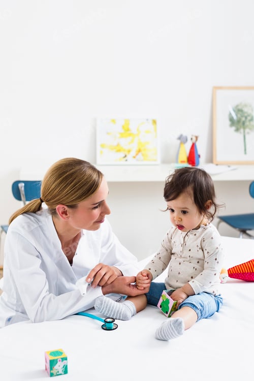 Preview: Paediatrician doing assessment of baby boy
