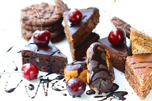 Preview: Desserts Cakes on a White Background