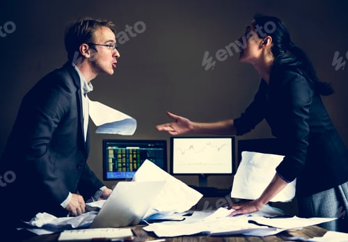 Preview: Business partner fighting while they are meeting